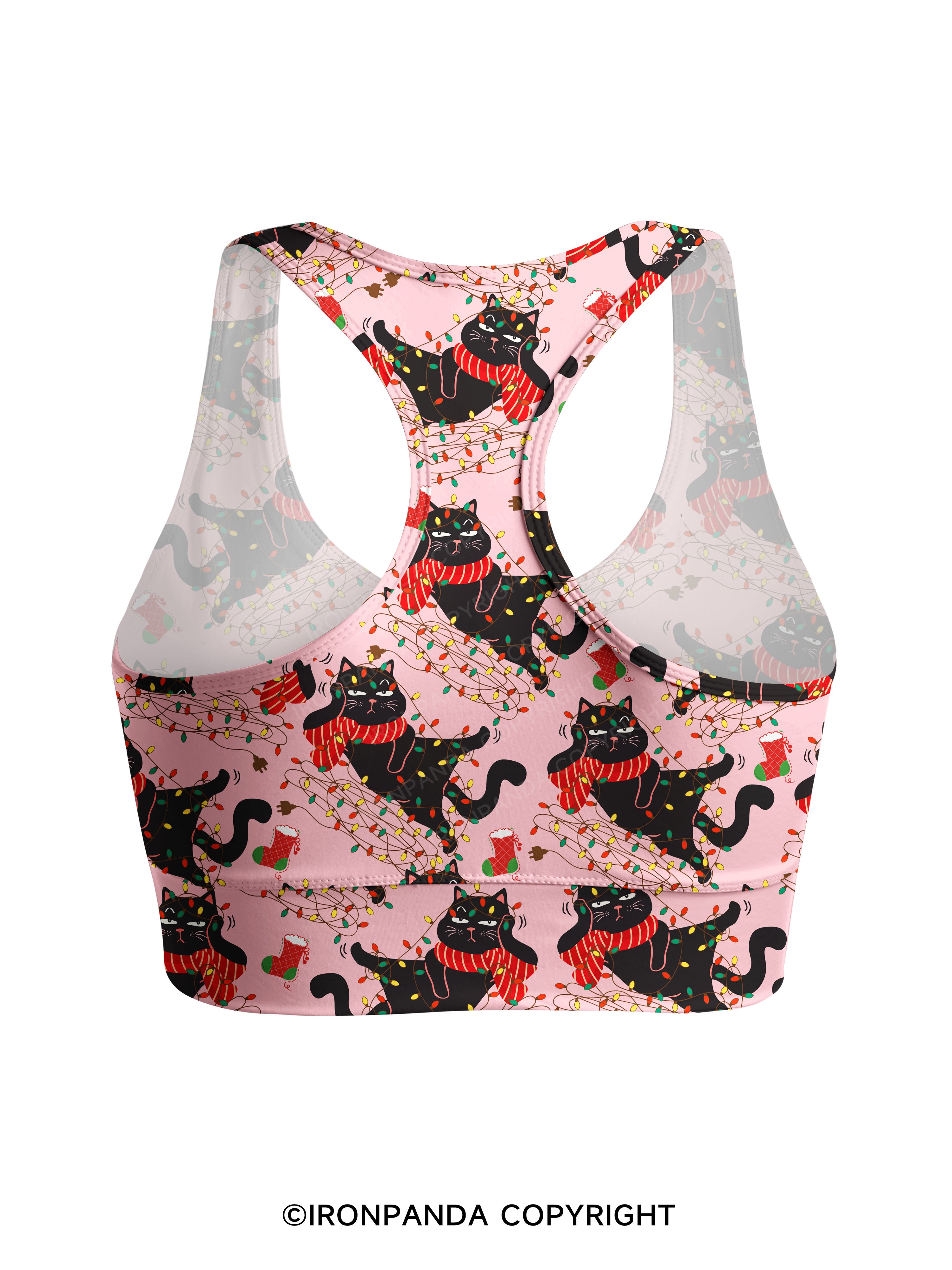 IT'S FINE I'M FINE EVERYTHING IS FINE Racerback Sports Bra