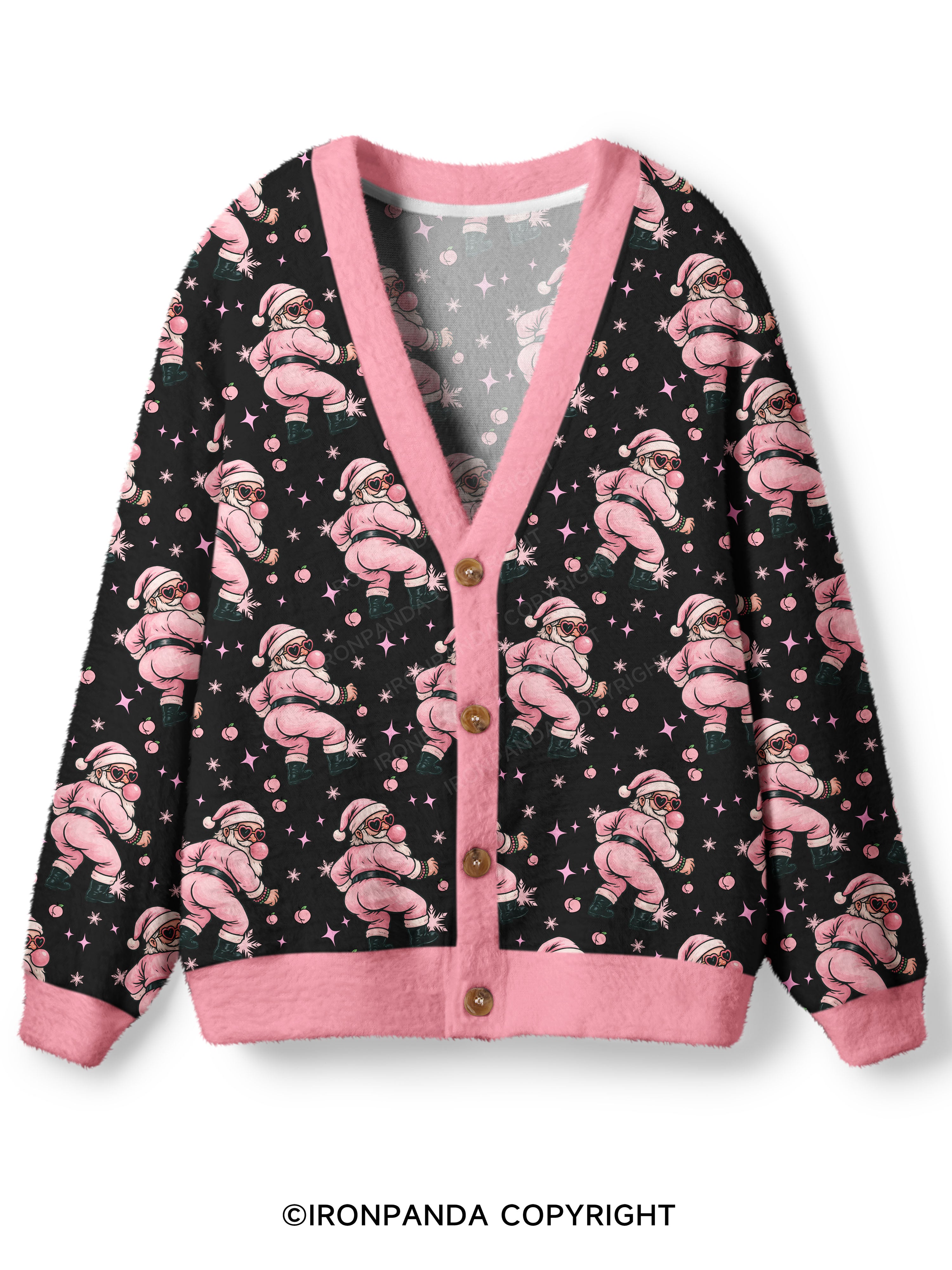 IRONPANDA MERRY THICC-MAS Ugly Cardigan Sweater