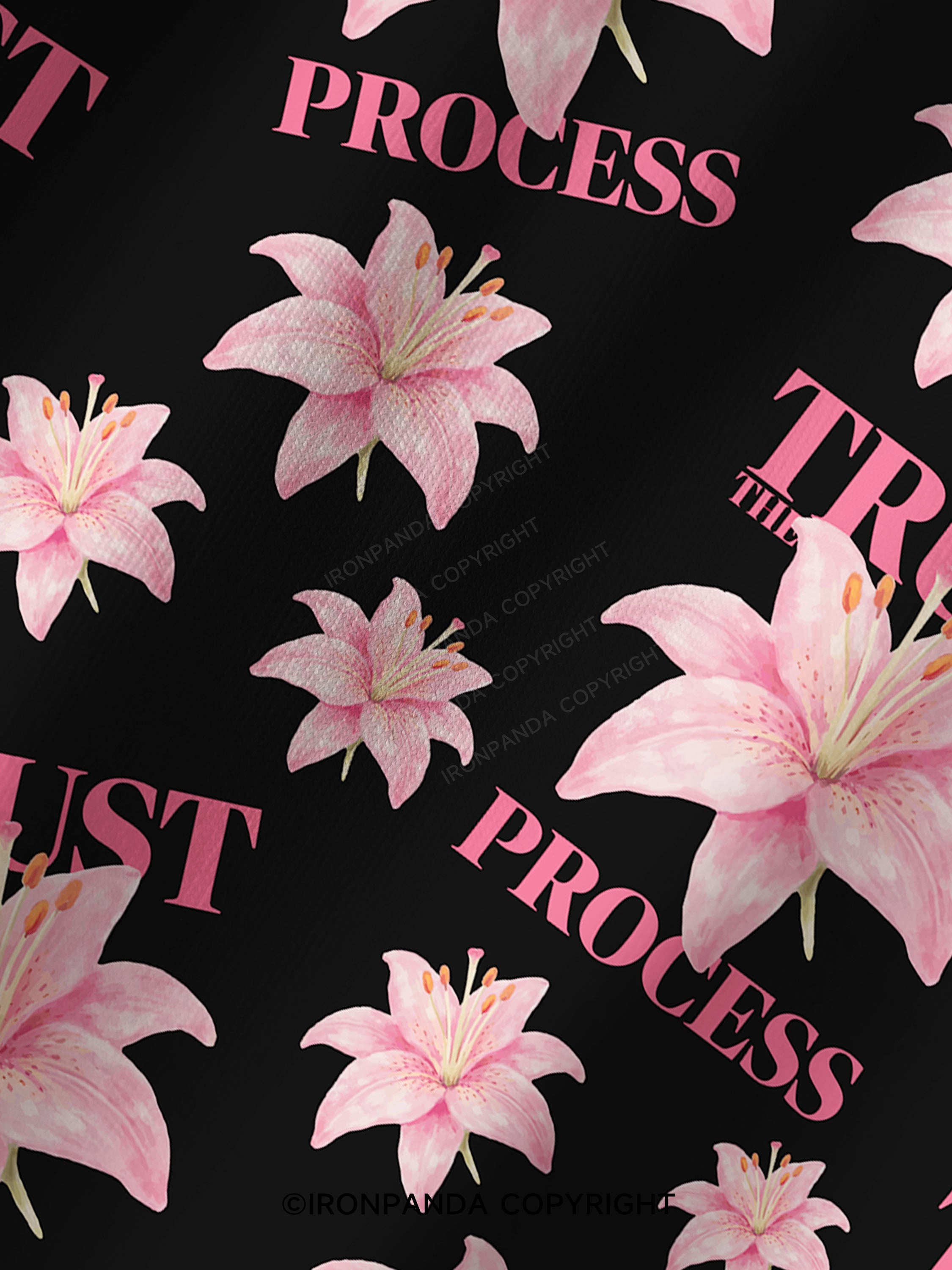 TRUST THE PROCESS Printed Yoga Shorts
