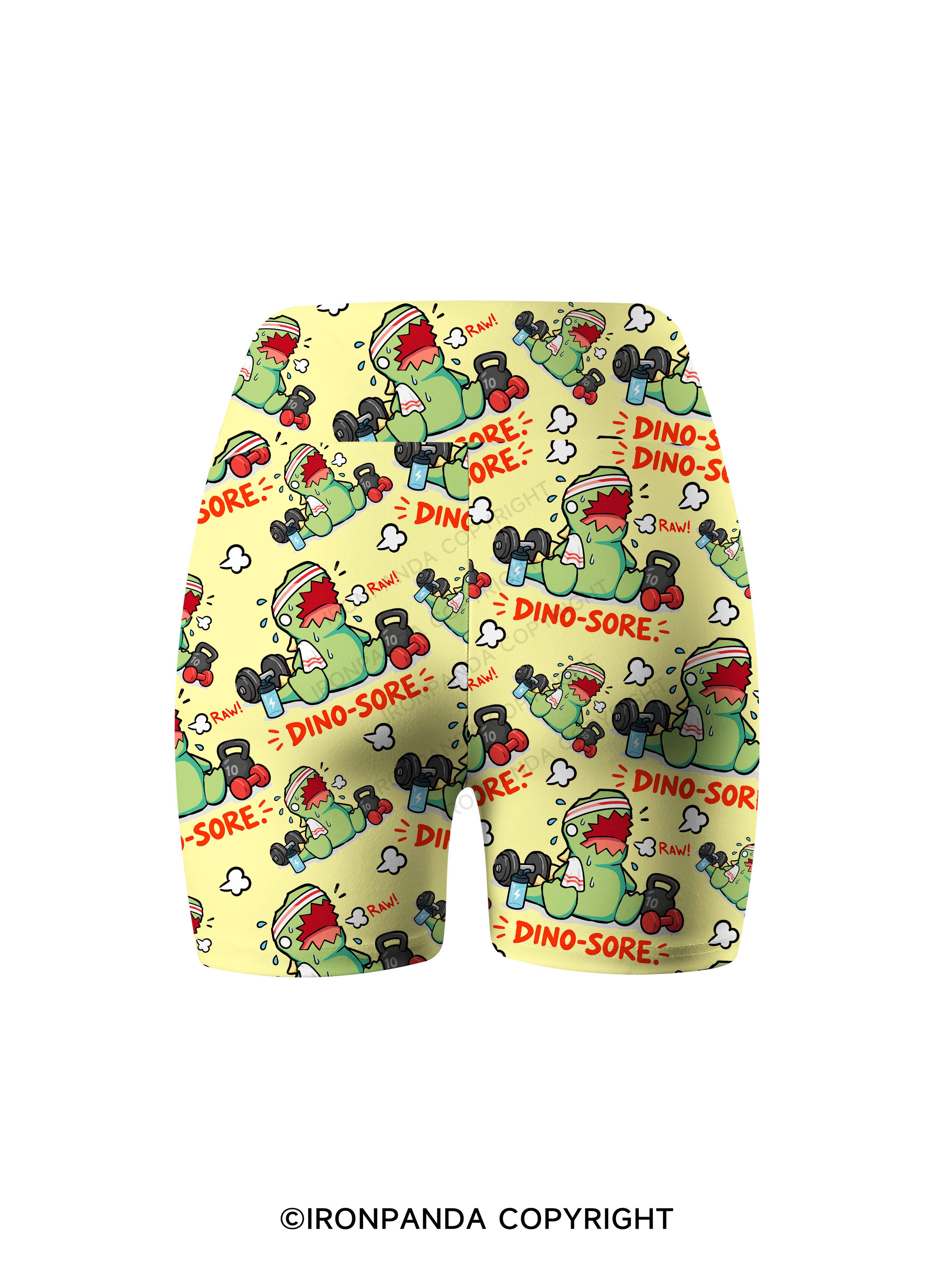 RAW! DINO-SORE Printed Yoga Cycling Shorts