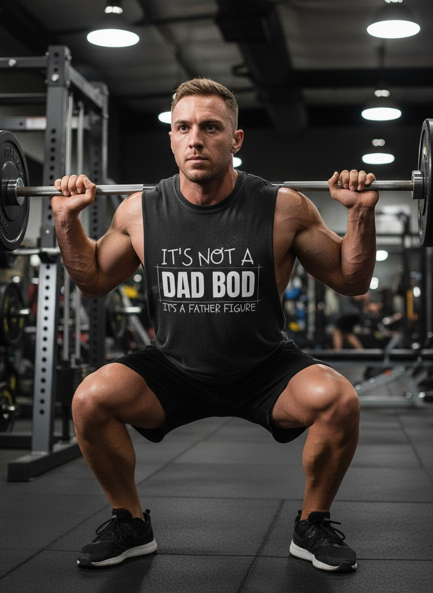 IT'S NOT A DAD BOD, IT'S A FATHER FIGURE Cut Off Tank