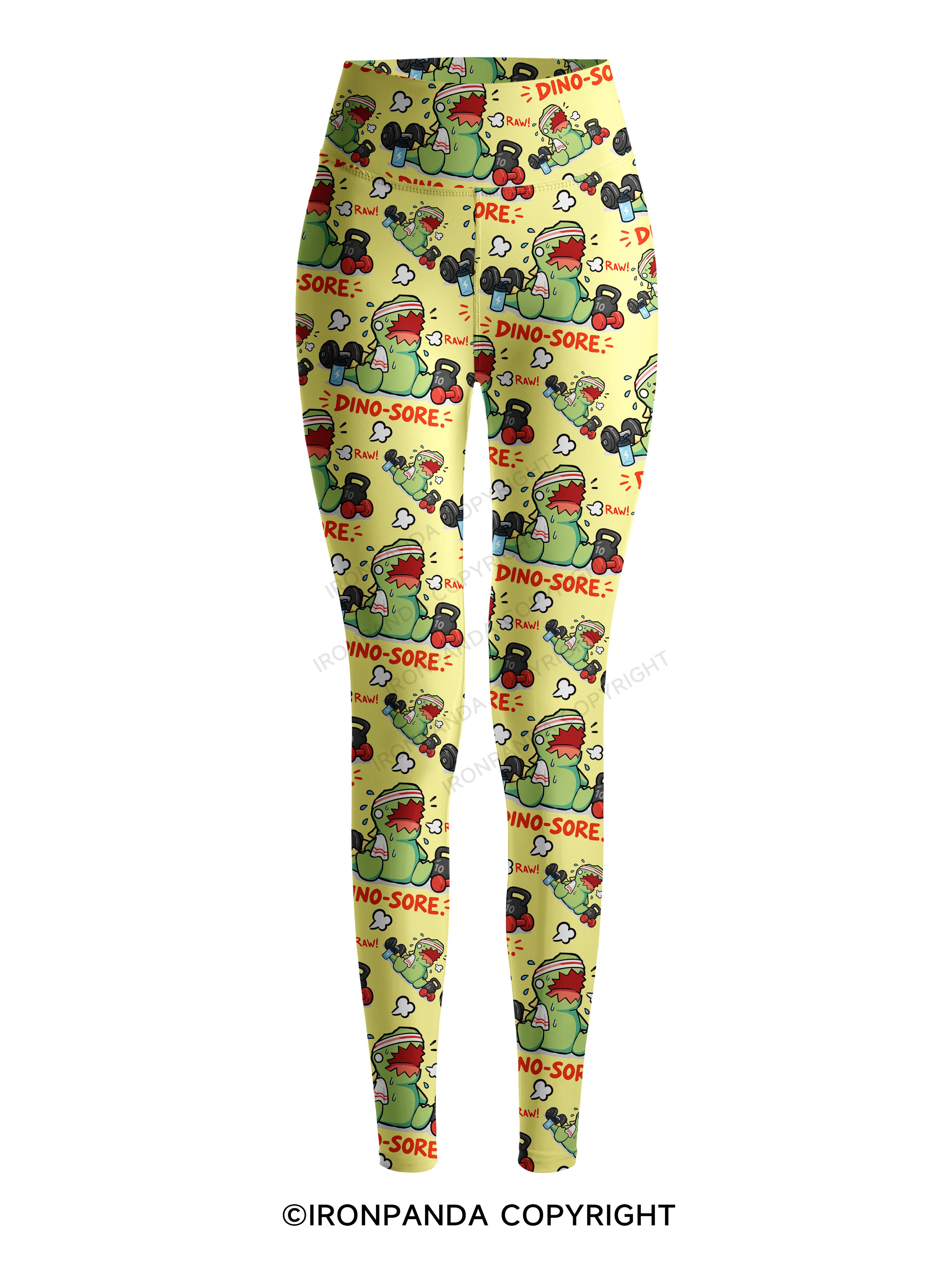 RAW! DINO-SORE Printed Yoga Pants