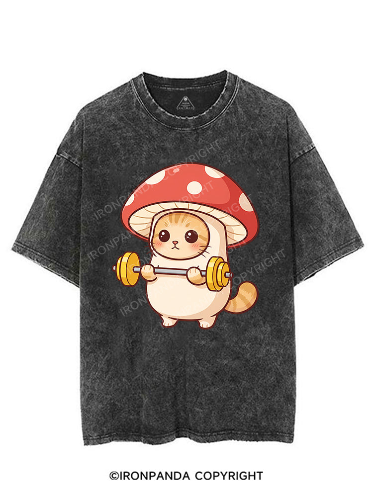 Shroomy Buff Cat VINTAGE GYM SHIRT