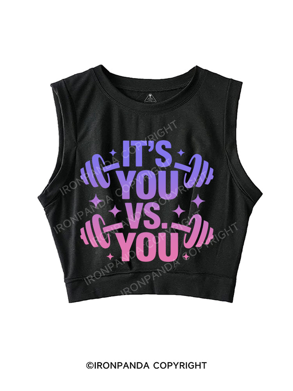 IT'S YOU VS YOU SLEEVELESS CROP TOPS