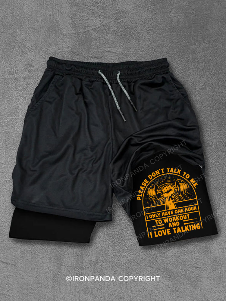 Please don’t talk to me Performance Training Shorts