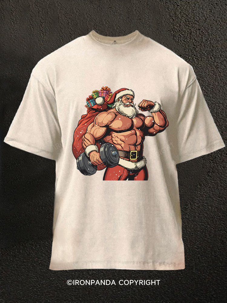 Muscle Claus Washed Gym Shirt