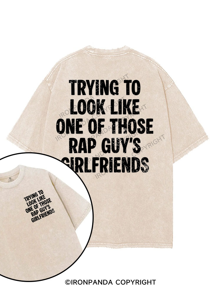 trying to look like one of those rap guy's girlfriends printed Gym Shirt