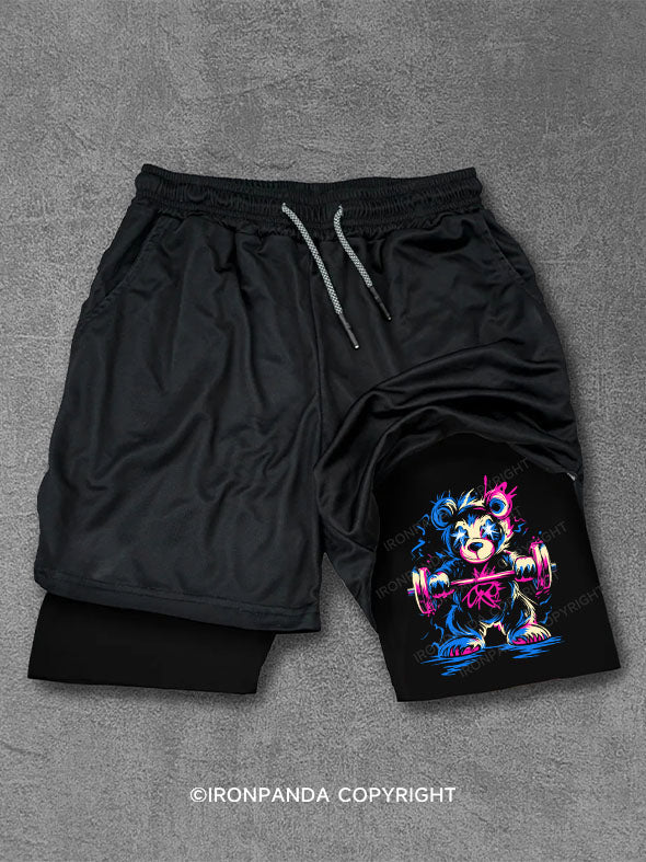 LIFT HEAVY PET bear Performance Training Shorts
