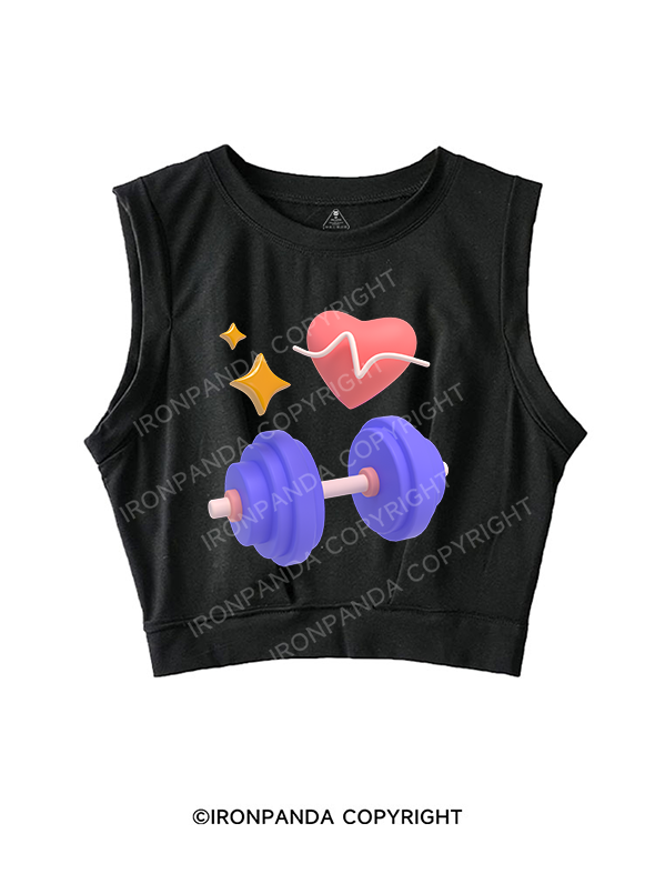 HEARTFELT GAINS SLEEVELESS CROP TOPS