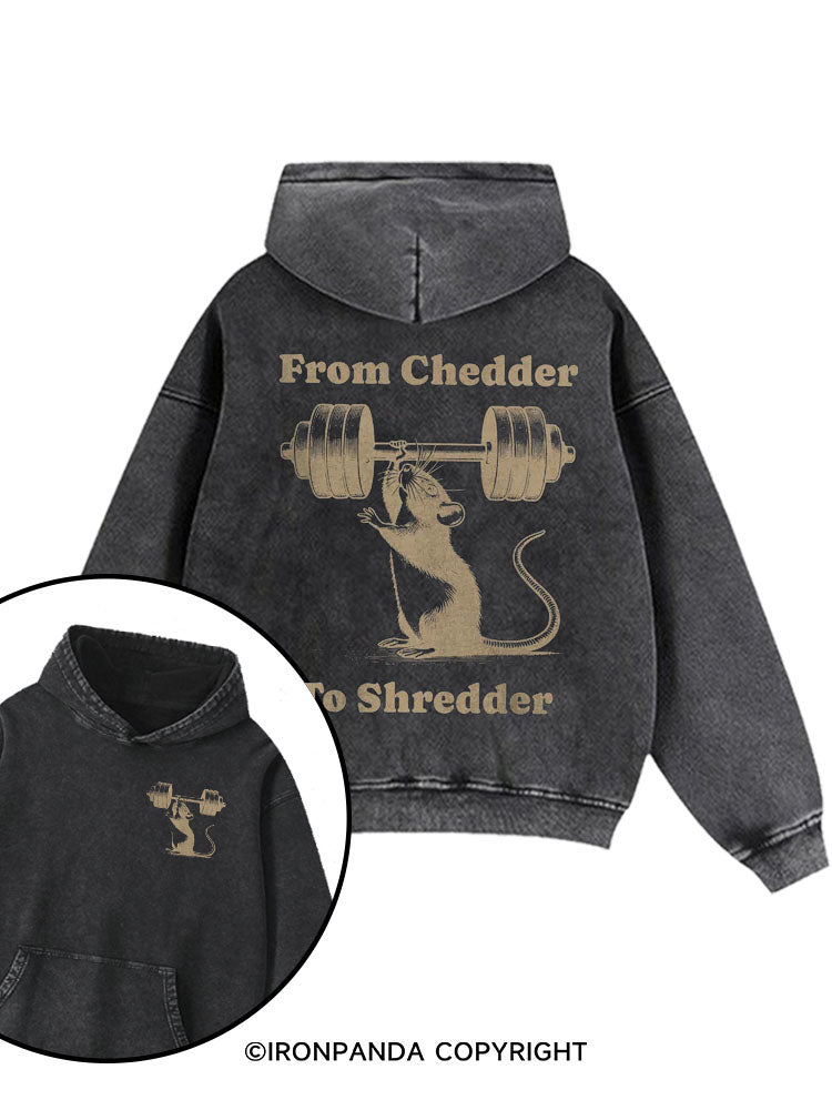 Rat Dumbbell Washed Gym Hoodie