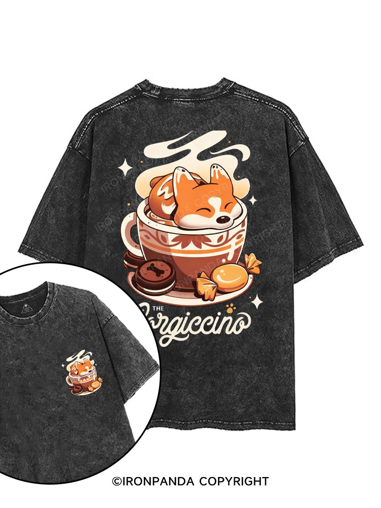 Corgi Coffee Break printed Gym Shirt