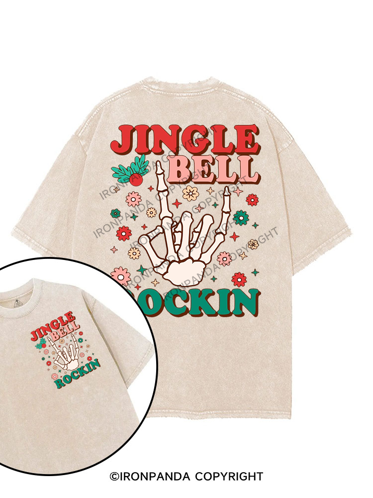 JINGLE BELL ROCKIN printed Gym Shirt