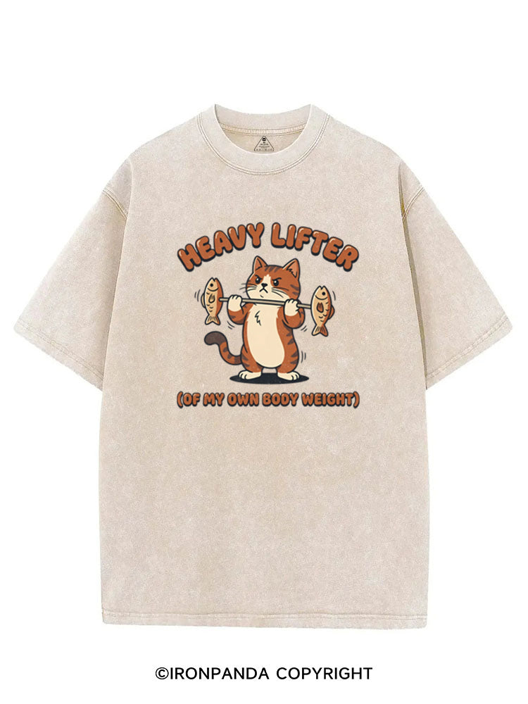HEAVY LIFTER (OF MY OWN BODY WEIGHT) VINTAGE GYM SHIRT