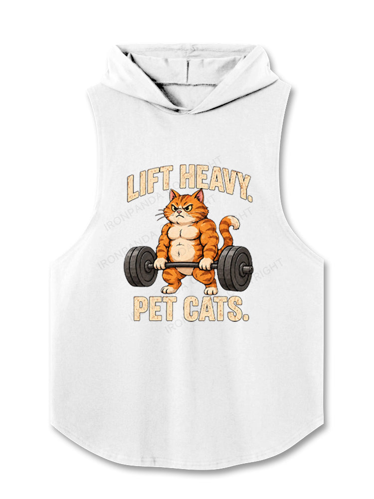 Lift Heavy Pet Cats Funny Hooded Tank