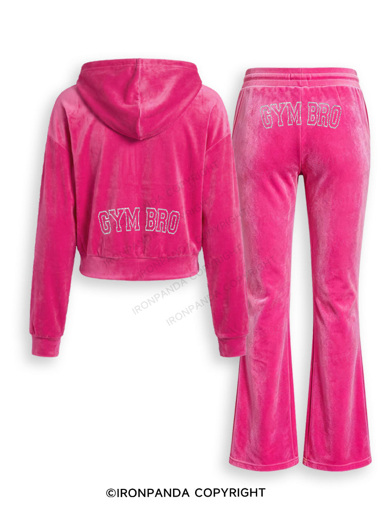 Gym Bro Velvet Tracksuit Set