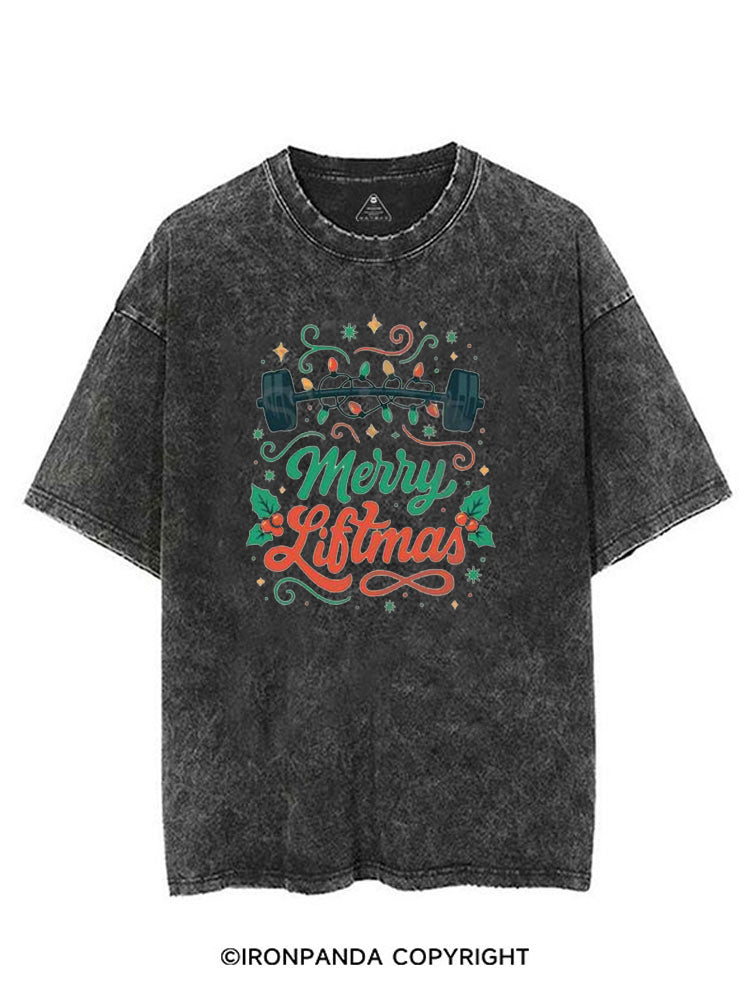 MERRY LIFTMAS STRONG CHRISTMAS VINTAGE GYM SHIRT