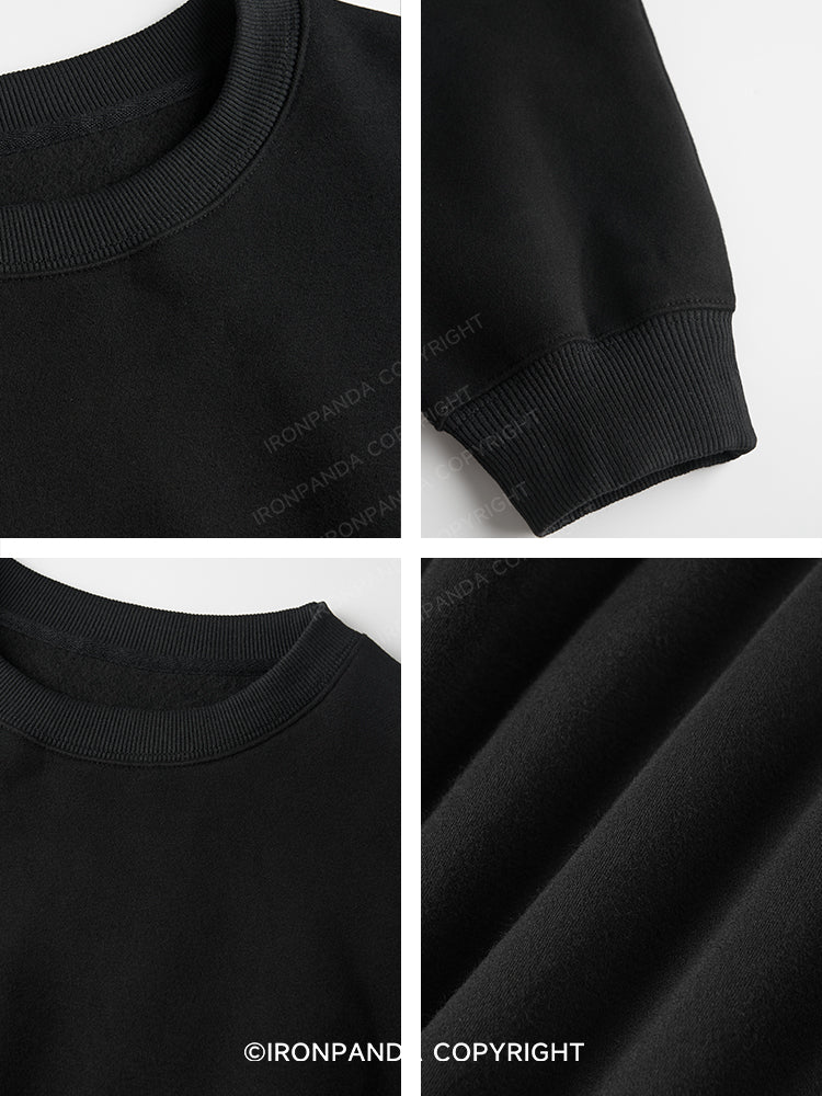 I DON'T SWEAT I SPARKLE PRINT Fleece Crop Sweatshirt