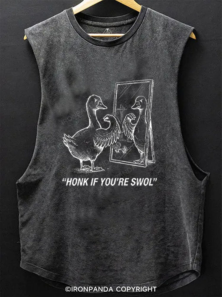 Honk If You Are Swole Silly Goose Scoop Bottom Cotton Tank