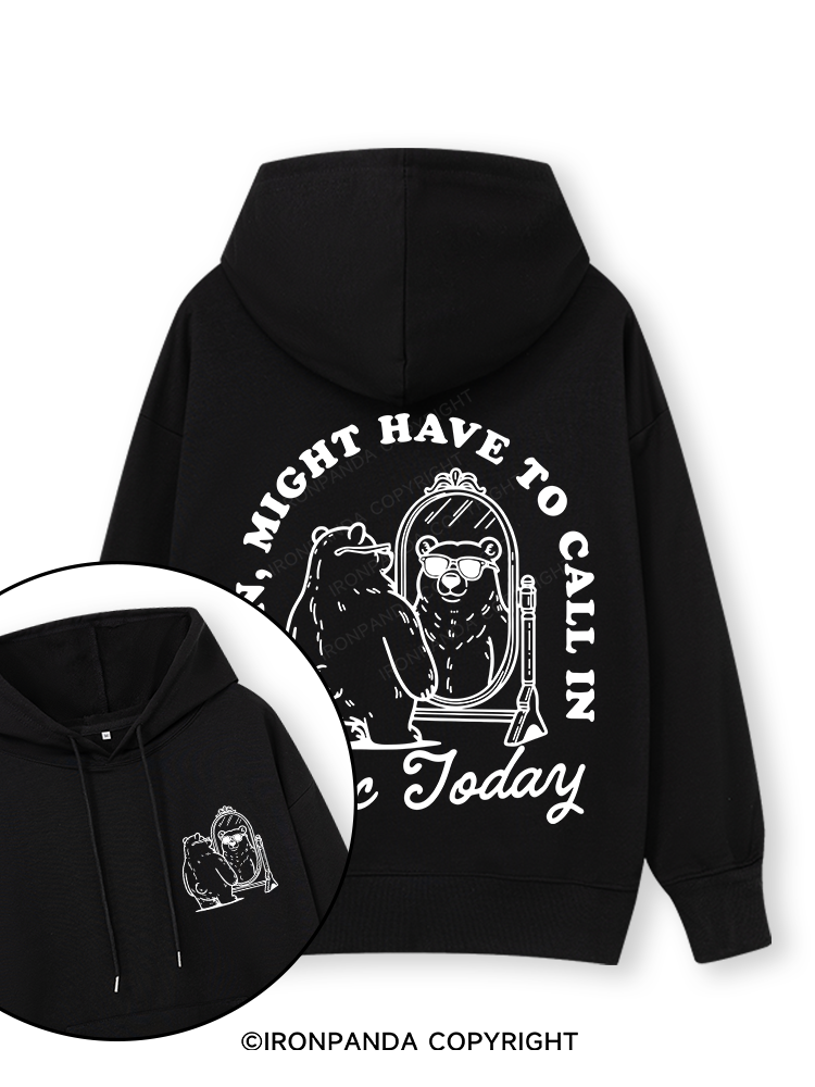 DAMN, MIGHT HAVE TO CALL IN THICC TODAY Double-Sided Printed Classic Gym Hoodie