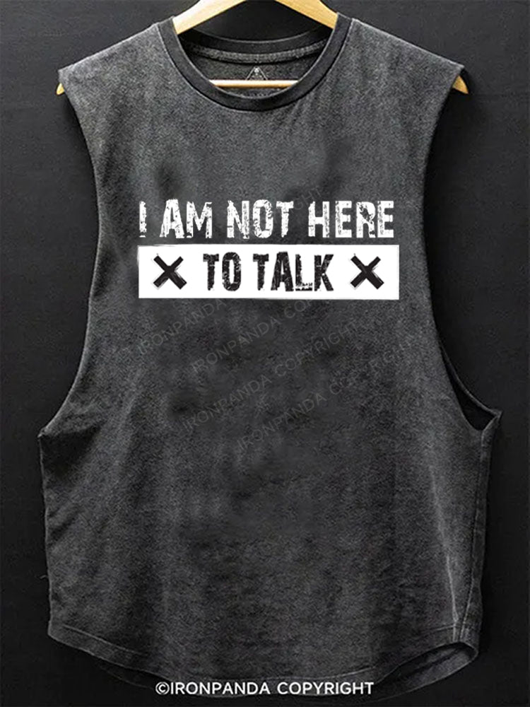 I am not here to talk Scoop Bottom Cotton Tank