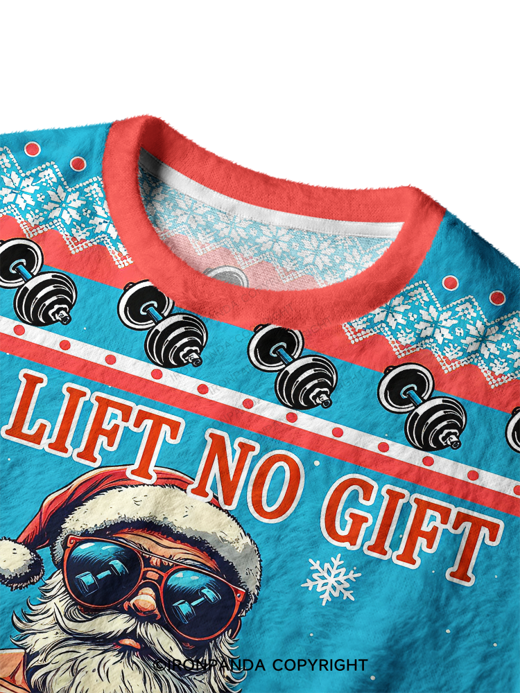 IRONPANDA Muscular Santa Fitness Theme Ugly Sweater