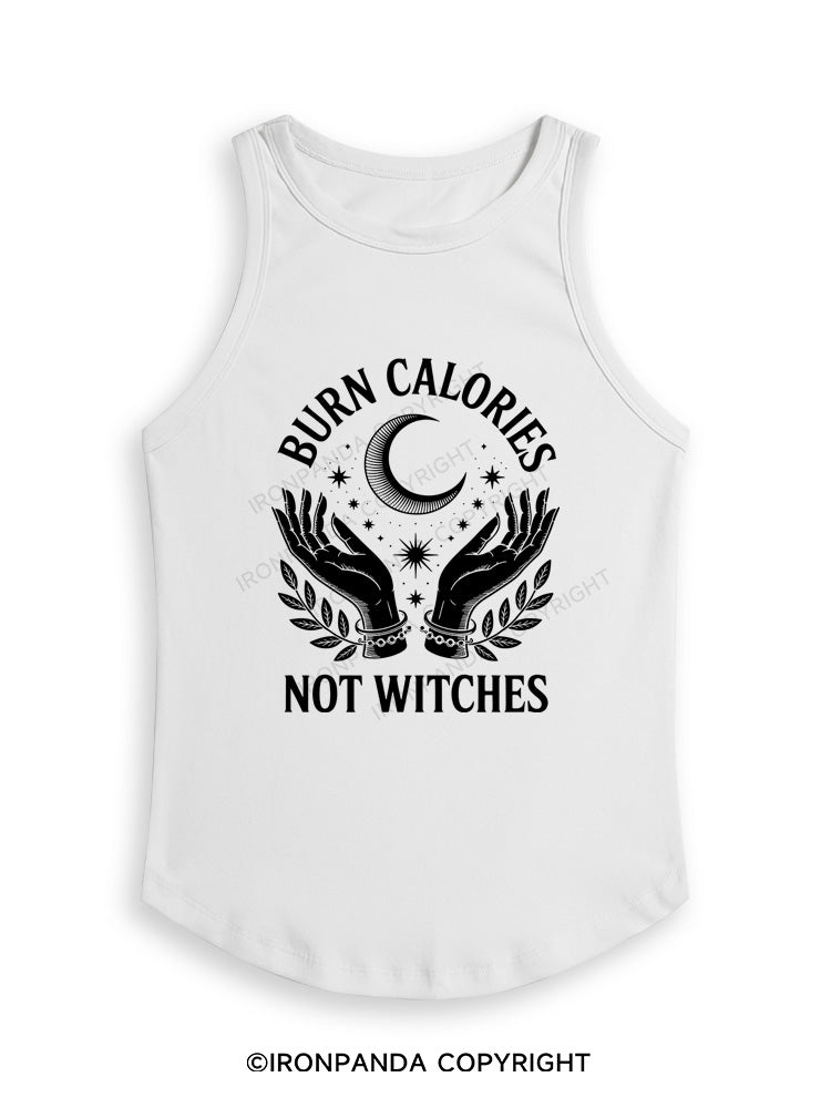 BURN CALORIES NOT WITCHES Fitted Tank Top