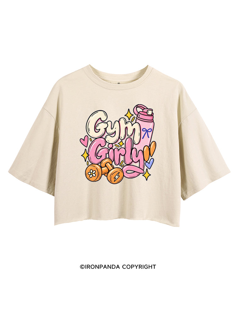 GYM GIRLY FUNNY WORKOUT CROP TOPS