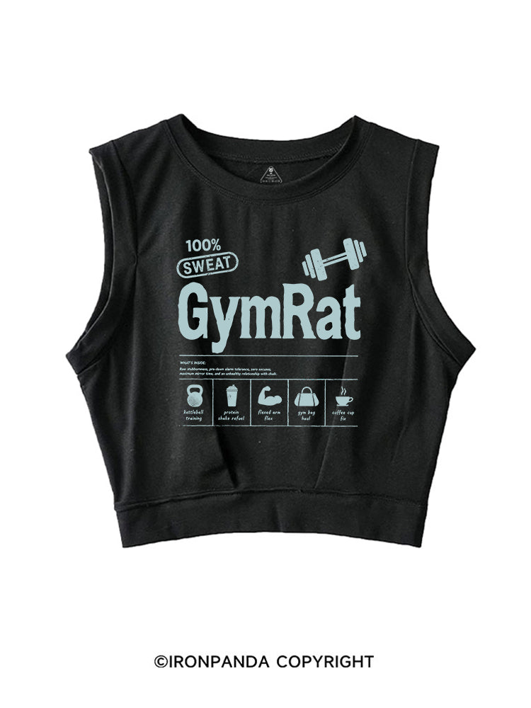 Gym Rat Nutrition Facts SLEEVELESS CROP TOPS
