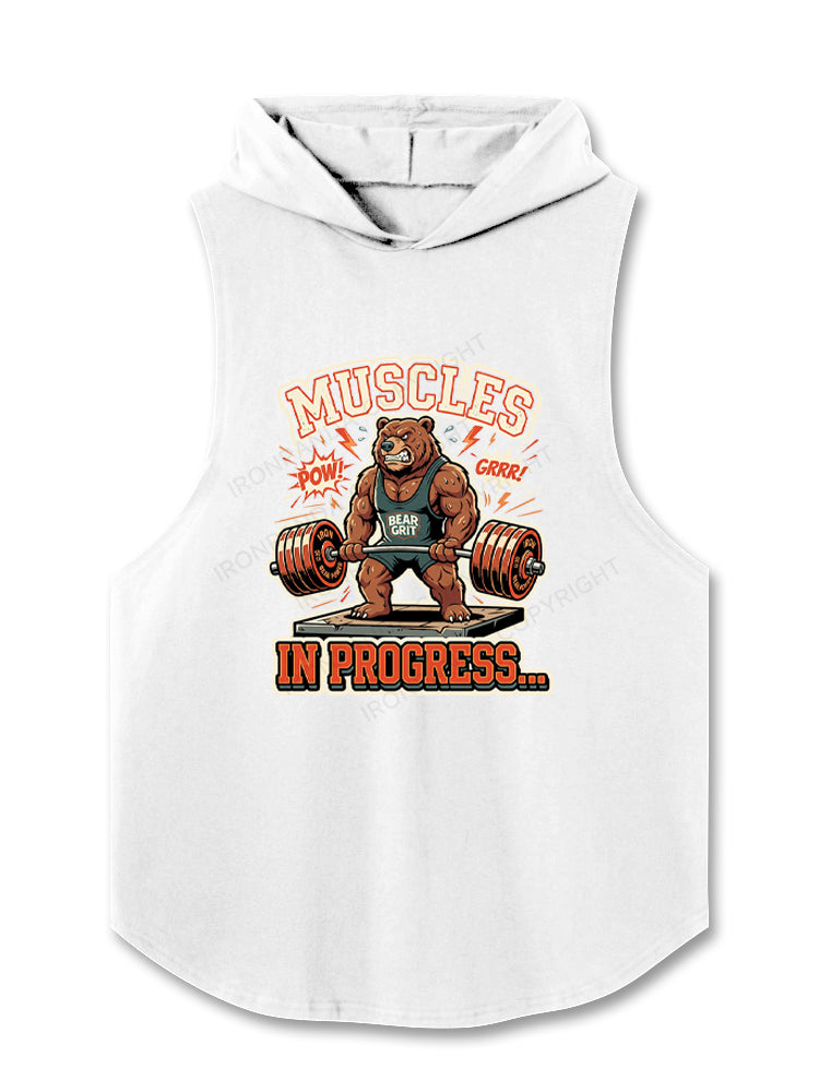 Muscles In Progress Deadlift Bear Hooded Tank