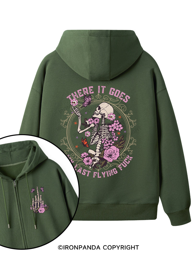 There It Goes My Last Flying Double-Sided Printed Fleece Zip Up Hoodie