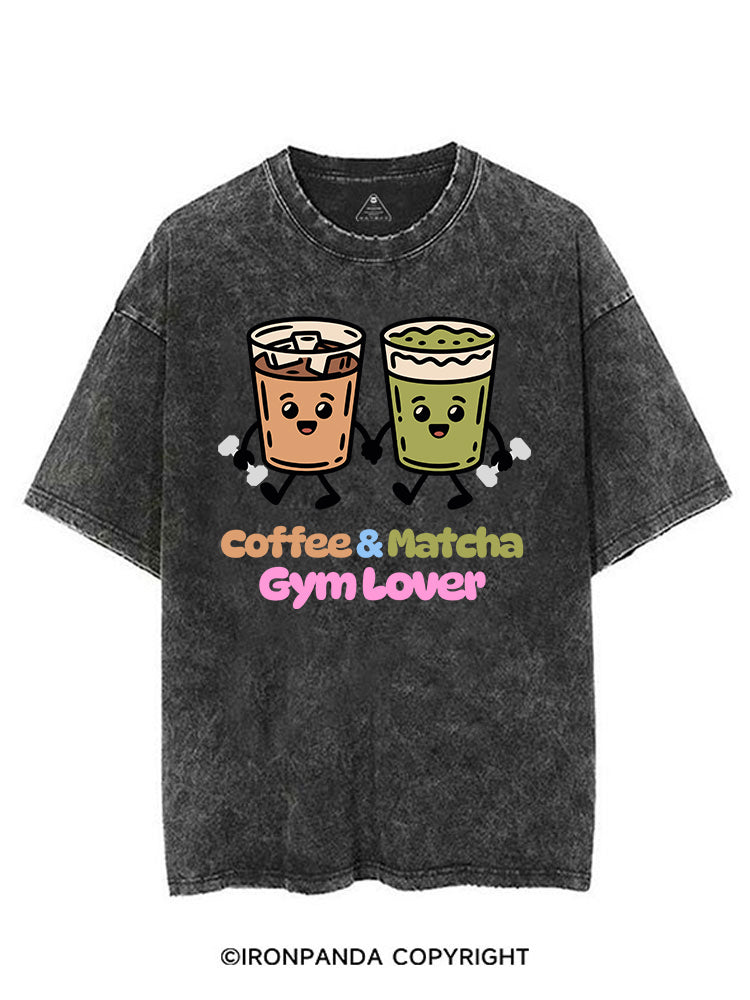 COFFEE & MATCHA GYM LOVER VINTAGE GYM SHIRT