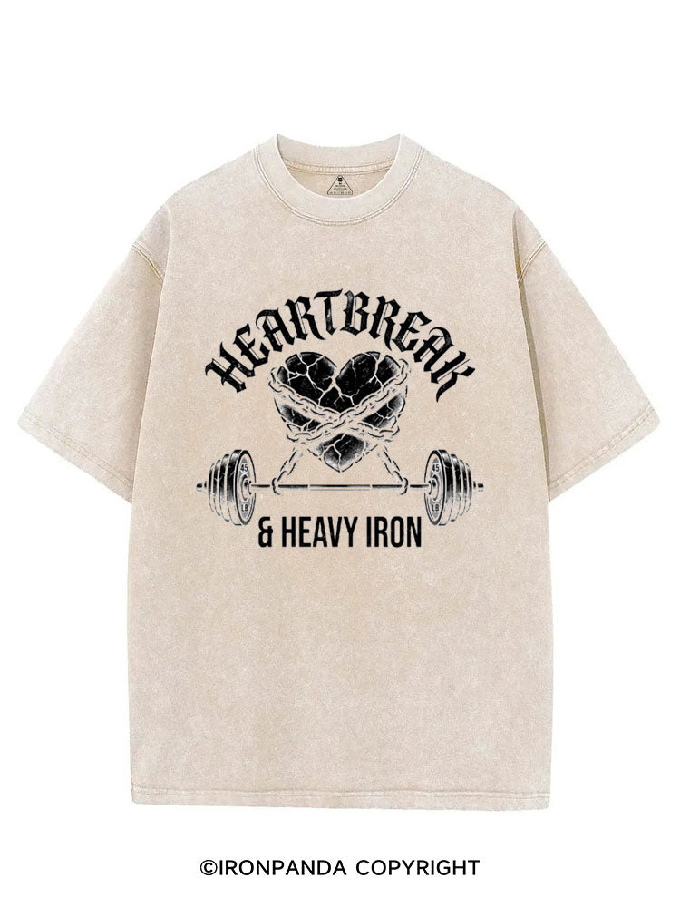 HEARTBREAK & HEAVY IRON VINTAGE GYM SHIRT