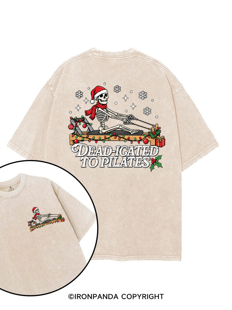 Dead-icated to Pilates printed Gym Shirt