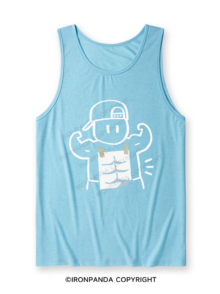 Look at my abs! Ultra Soft Heather Tank
