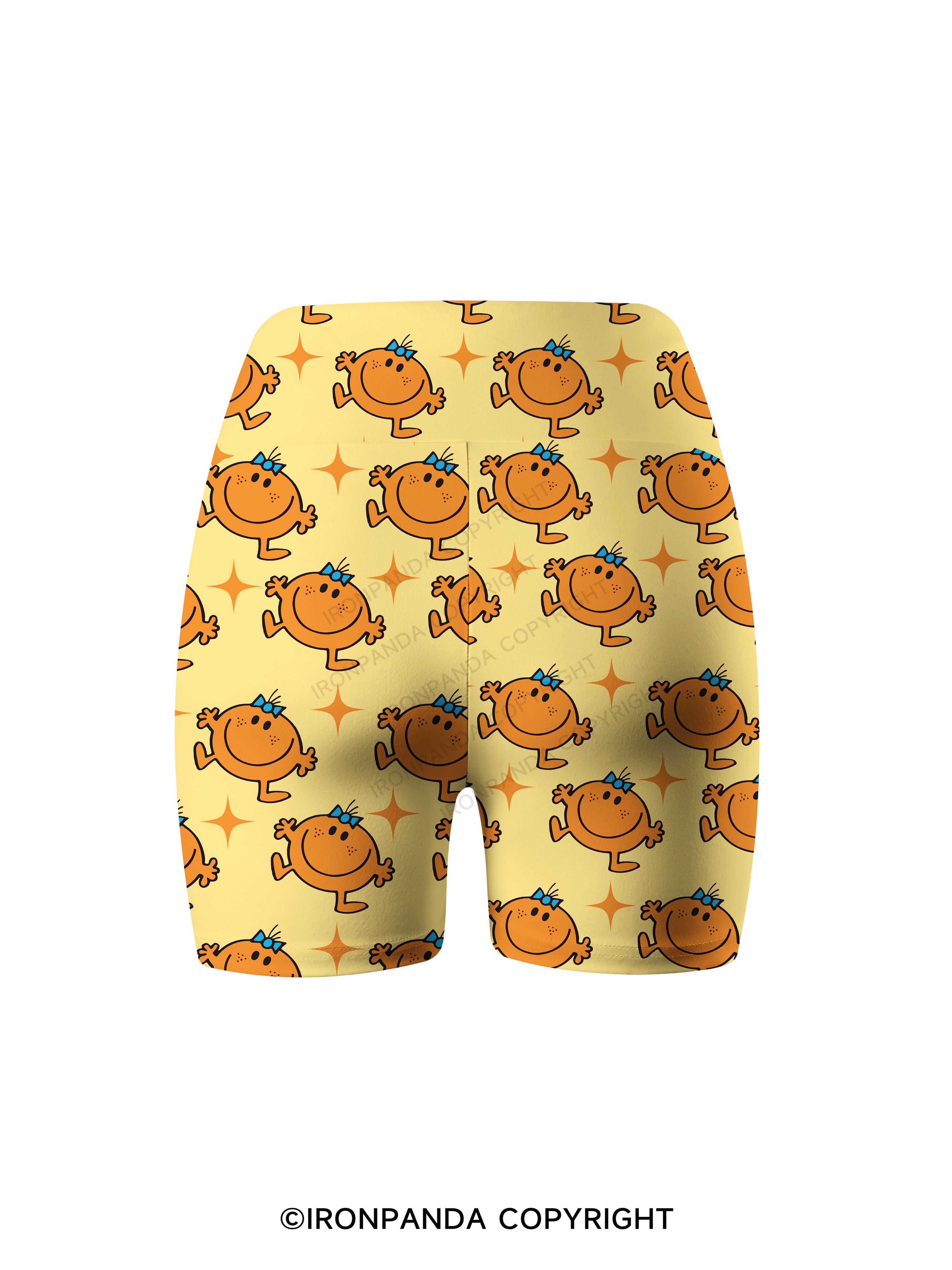 Little Miss Happy Workout Printed Yoga Cycling Shorts