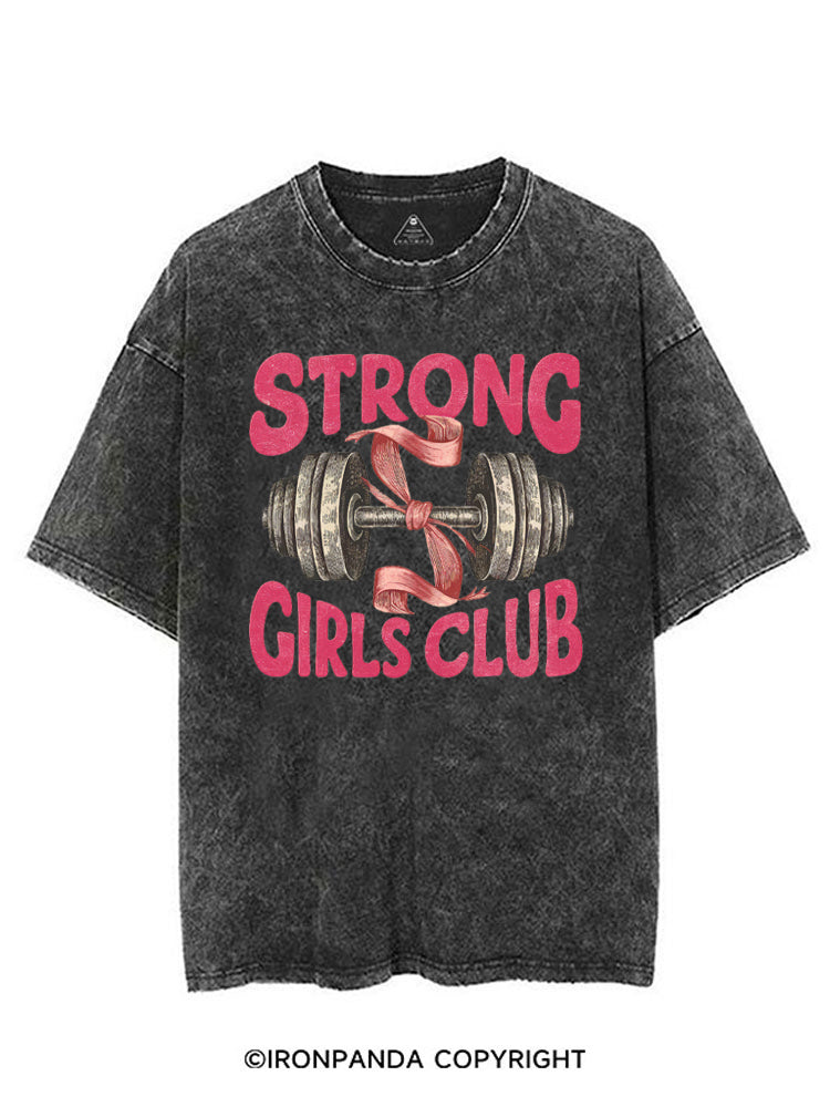 STRONG GIRLS CLUB PINK STYLE VINTAGE GYM SHIRT