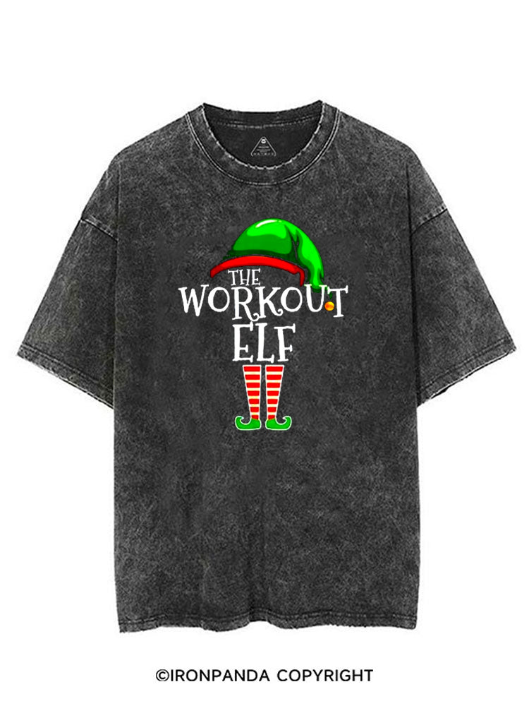 THE WORKOUT ELF VINTAGE GYM SHIRT
