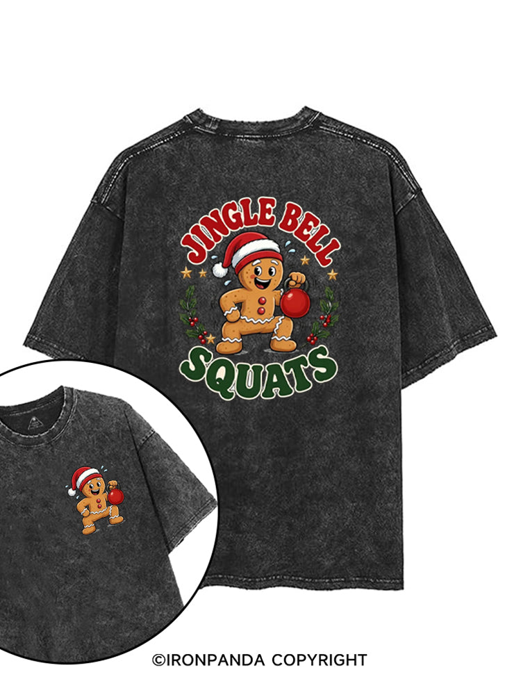 JINGLE BELL SQUATS printed Gym Shirt