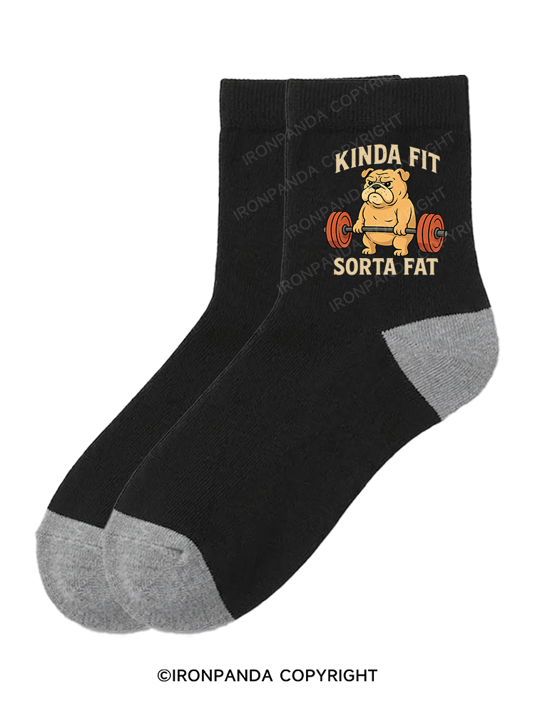 Kinda Fit Sorta Fat Dog Crew Socks