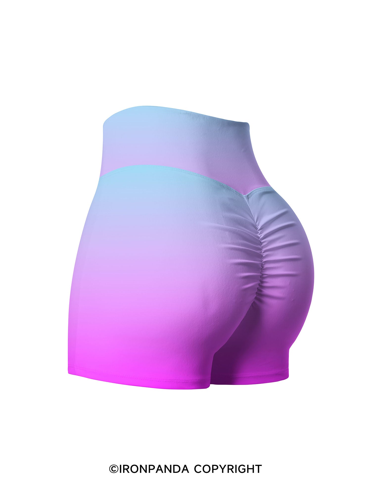 Aurora Ombre Gym Printed Yoga Shorts