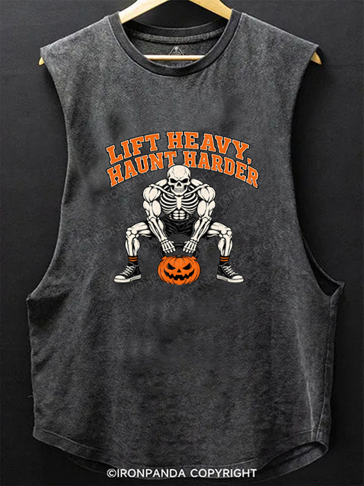 Lift Heavy Haunt Harder Scoop Bottom Cotton Tank
