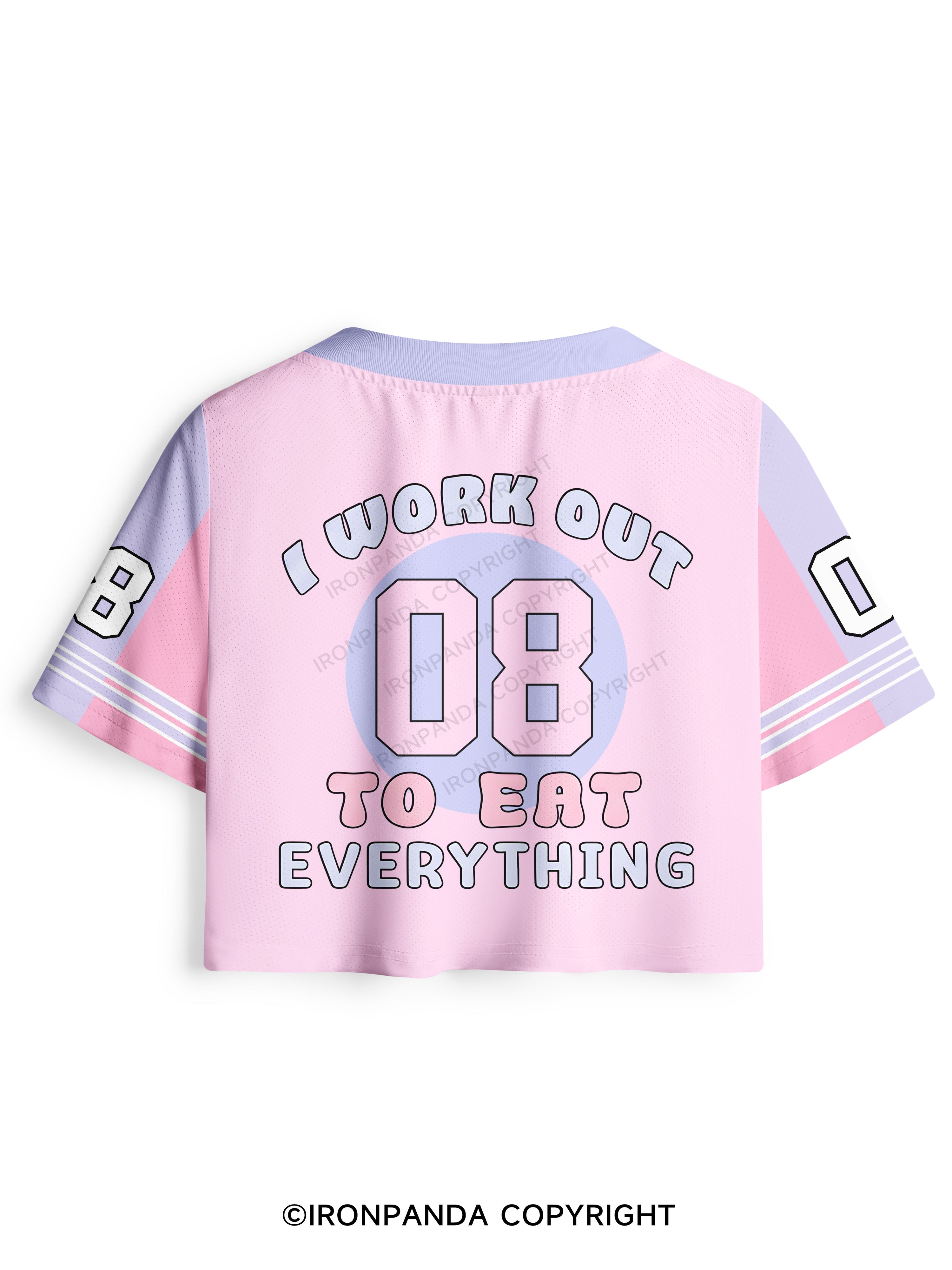 I WORK OUT TO EAT EVERYTHING CUTE CAT Pro Mesh Jersey