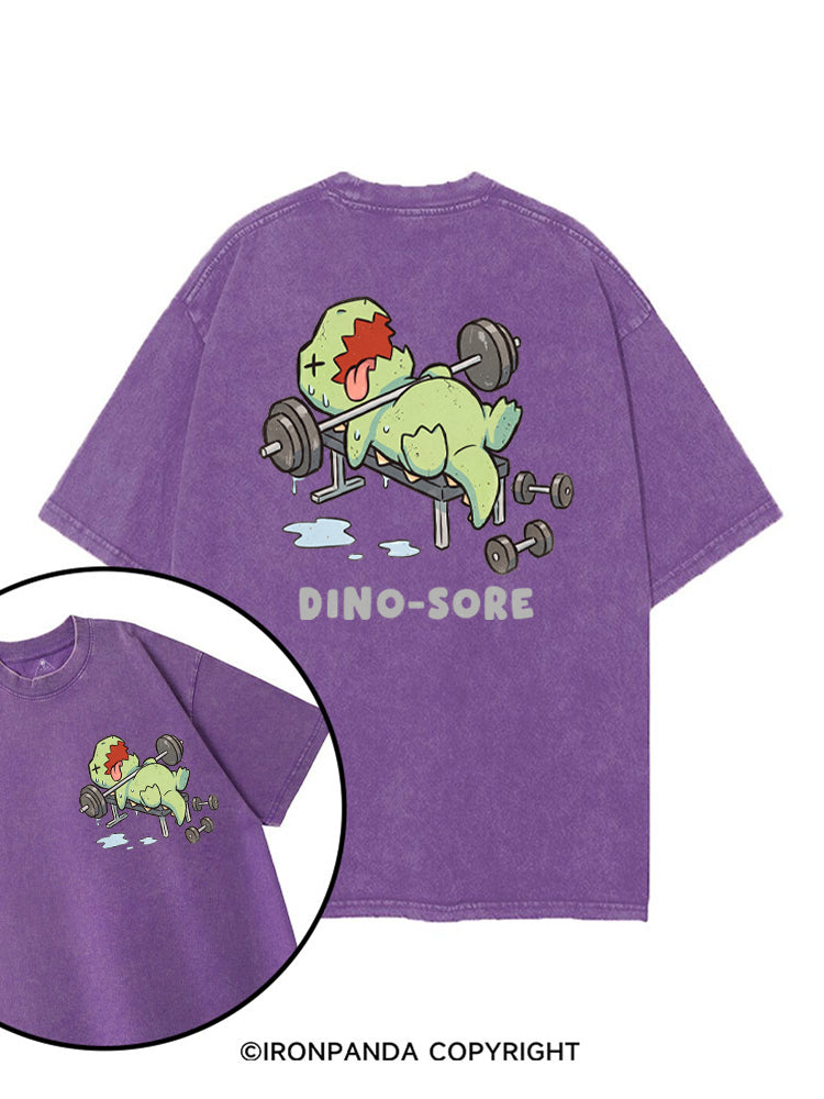 DINO-SORE FUNNY printed Gym Shirt