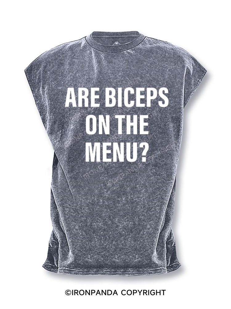Are Biceps on the Menu? Cut Off Tank
