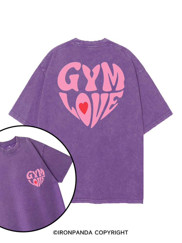 GYM LOVE STRONG PINK VIBES printed Gym Shirt