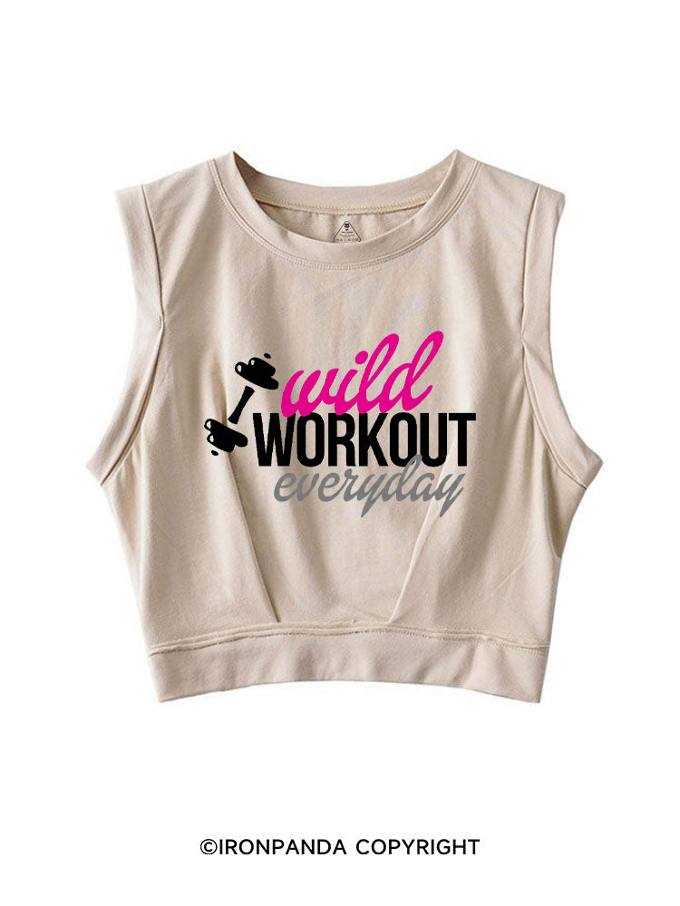 WILD WORKOUT EVERYDAY SLEEVELESS CROP TOPS