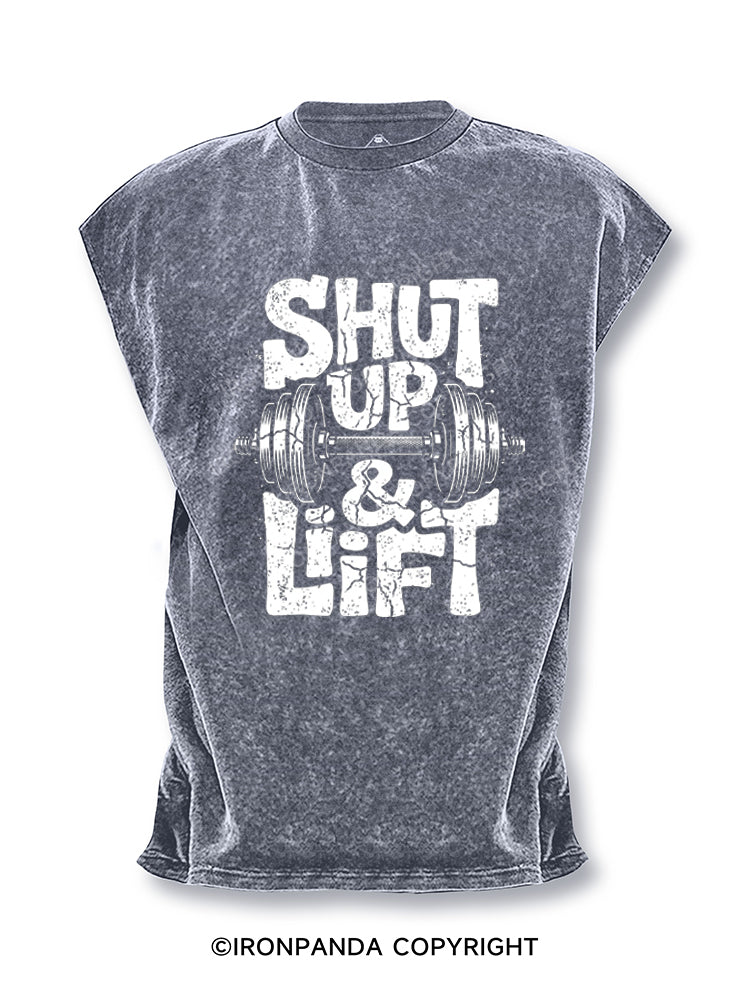 Shut Up And Lift Funny Gym Motivation Cut Off Tank