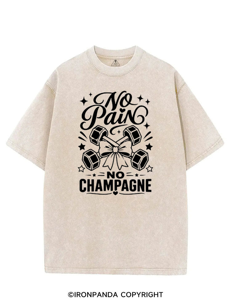 NO PAIN NO CHAMPAGNE VINTAGE GYM SHIRT