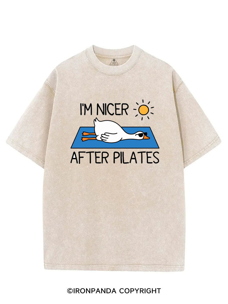 I'M NICER AFTER PILATES GYM GOOSE VINTAGE GYM SHIRT