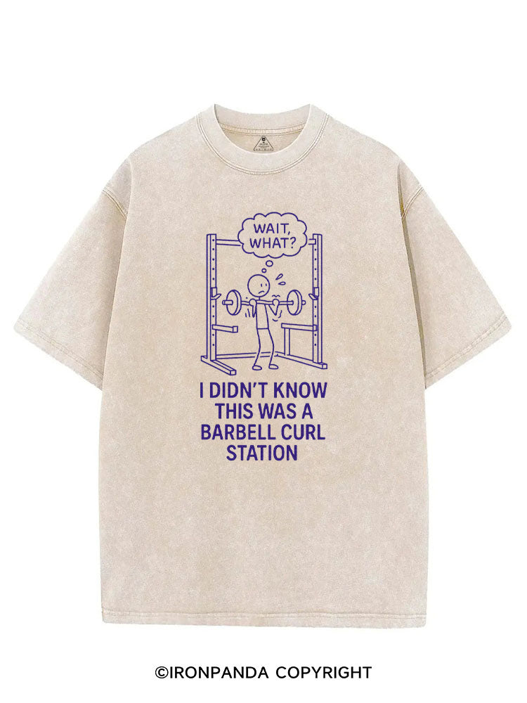 WAIT, WHAT I DIDN'T KNOW THIS WAS A BARBELL CURL STATION VINTAGE GYM SHIRT